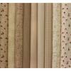 Beige (licht) met fijn beige geprint streepje